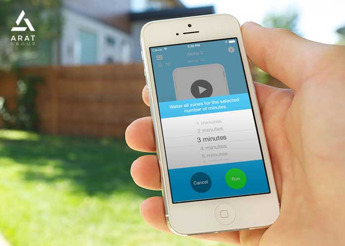 برنامه اختصاصی برای کنترل از راه دور سیستم آبیاری هوشمند