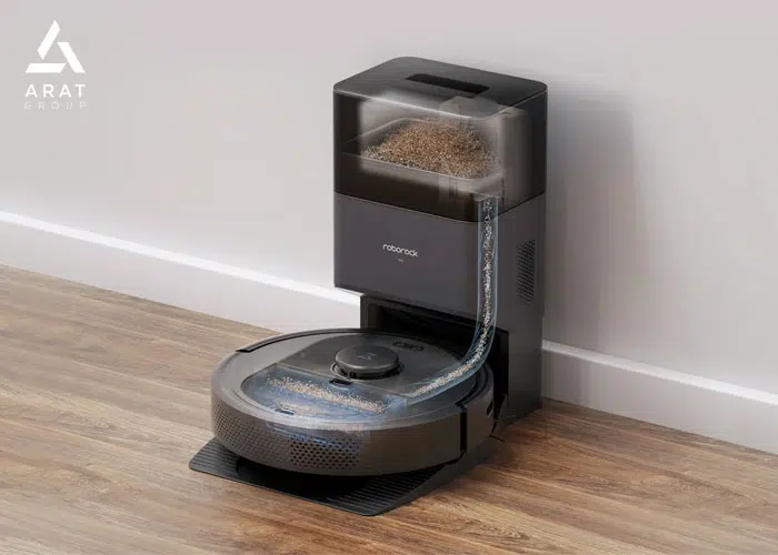 نمایی از جاروبرقی رباتیک +Roborock Q5