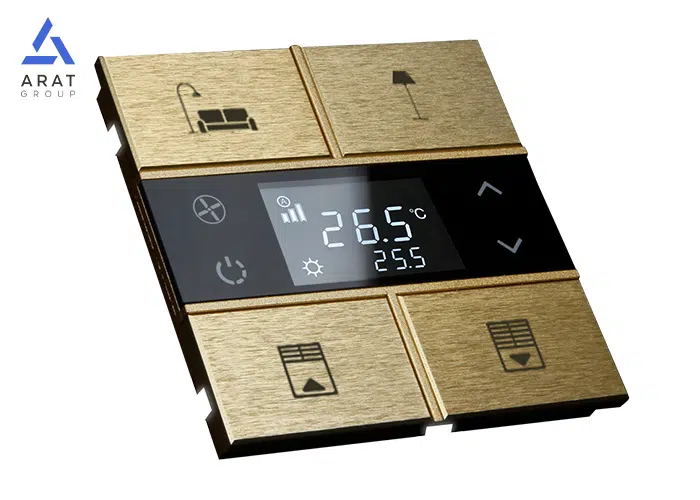 نمایی از ترموستات هوشمند در خانه هوشمند eae