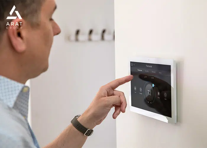 نمایی از کنترل پنل هوشمند خانه هوشمند eae