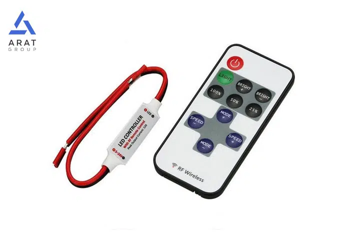 نمایی از ریموت کنترل پرده هوشمند