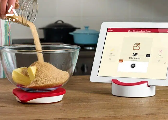 نمایی از ترازو هوشمند آشپزخانه؛ بهترین تجهیزات آشپزخانه هوشمند