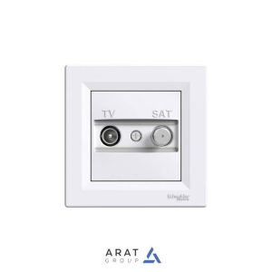 دو فیشه tv.sat اشنایدر سفید و کرم