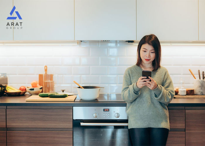 کنترل آشپزخانه هوشمند با تلفن همراه